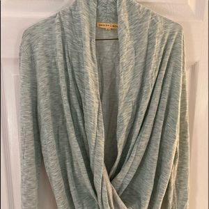 Long sleeve open front shirt